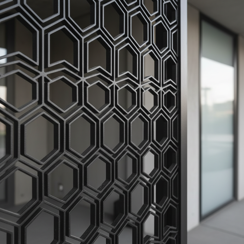 Close-up of geometric pattern and finish detail